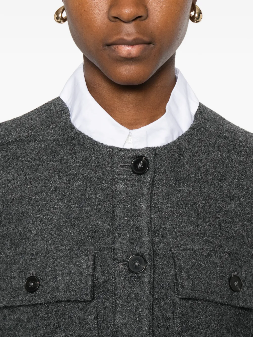 Marc O'Polo Button-up jack Grijs