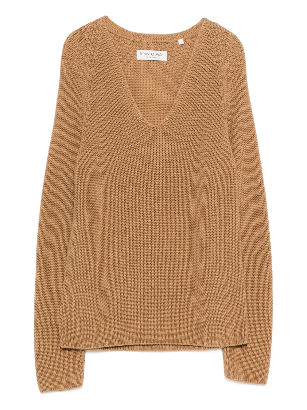 Marc O'Polo V-neck knitted sweater | Brown | Image 1