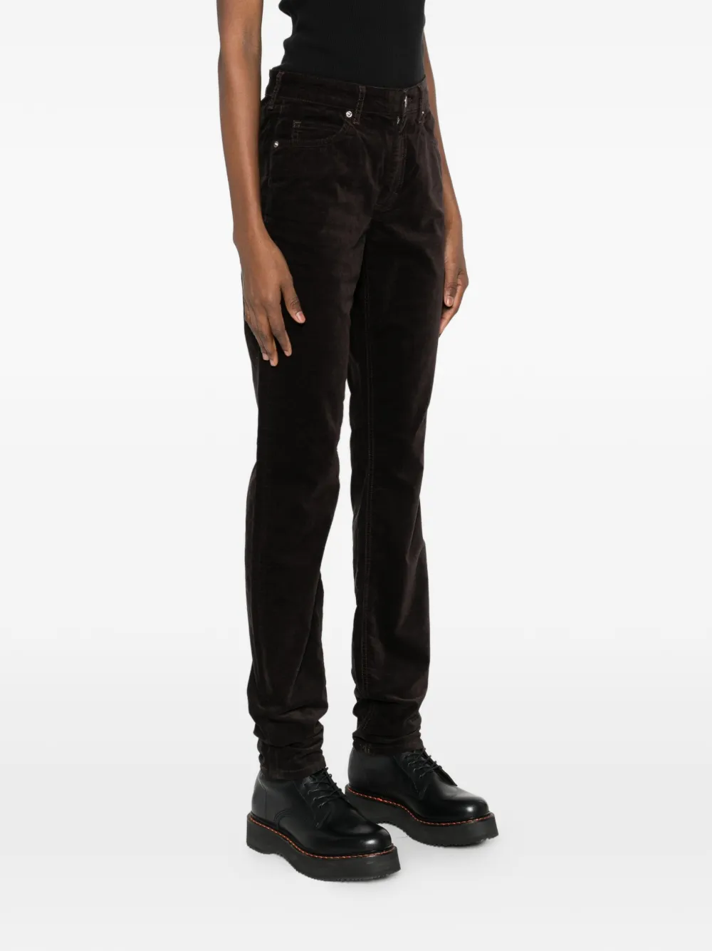  Marc O'polo Velour Trousers - Brown 