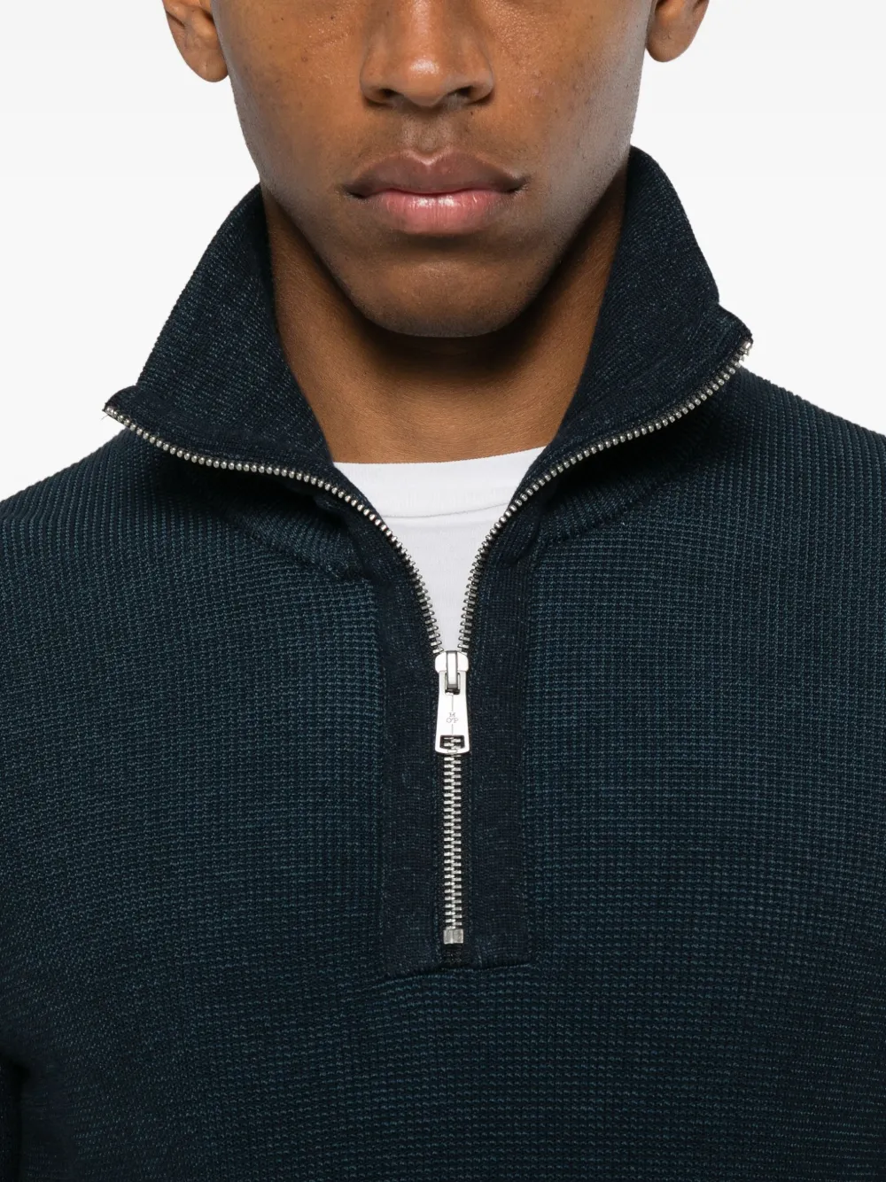 Marc O'Polo Trui met trechterhals Blauw