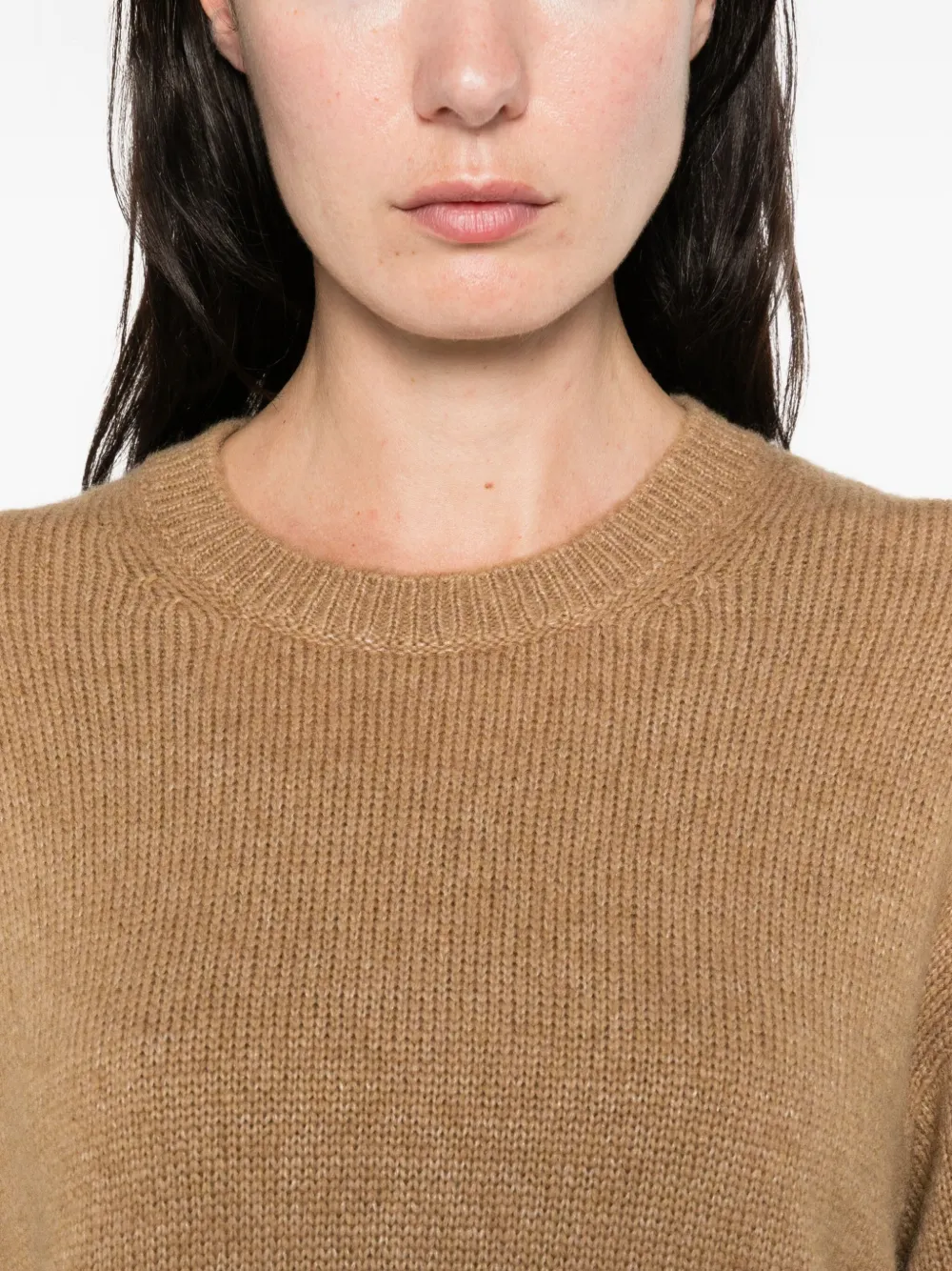Marc O'polo Crewneck Knit Sweater In Brown