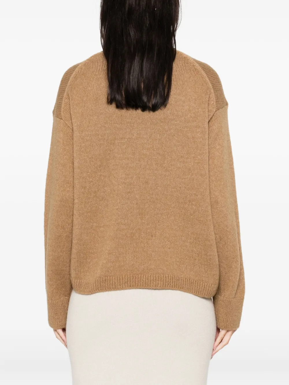 Marc O'polo Crewneck Knit Sweater In Brown