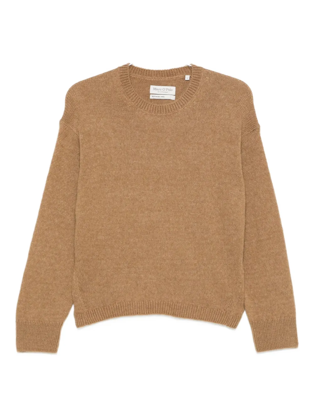 Marc O'polo Crewneck Knit Sweater In Brown