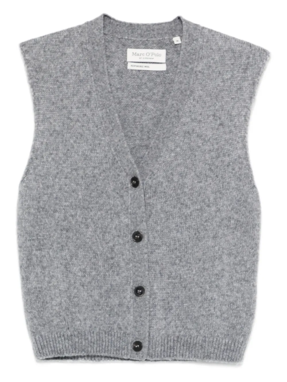 Marc O'polo V-neck Vest In Gray