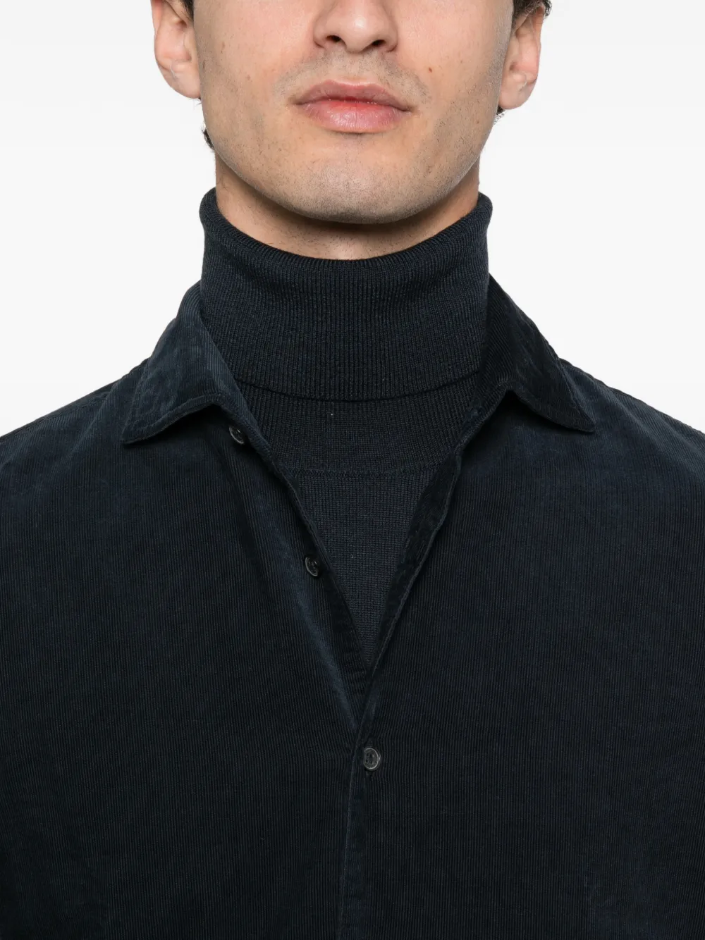 Marc O'Polo Ribfluwelen overhemd Blauw