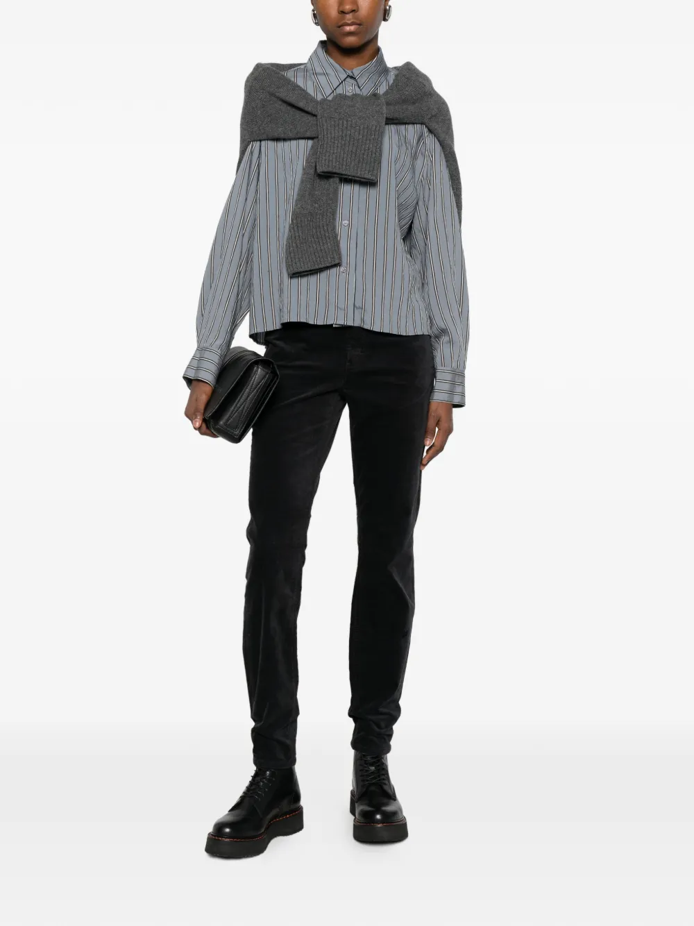 Marc O'Polo striped long-sleeves shirts - Grijs