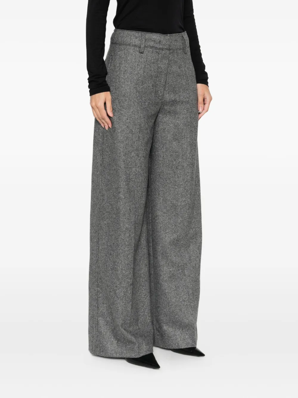 Marc O'Polo Palazzo broek met wijde pijpen Grijs