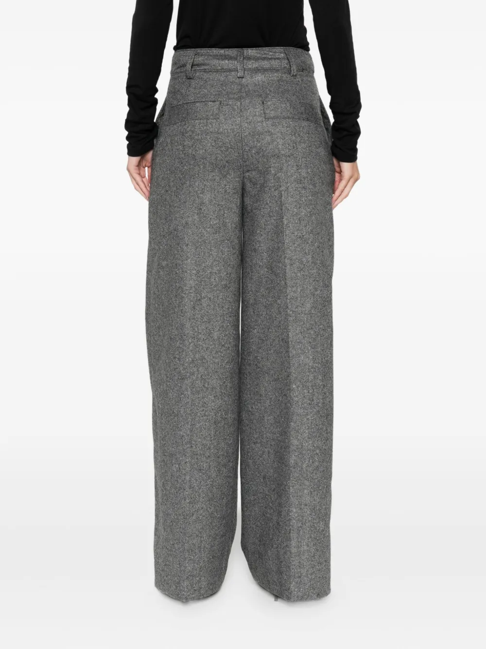 Marc O'Polo Palazzo broek met wijde pijpen Grijs