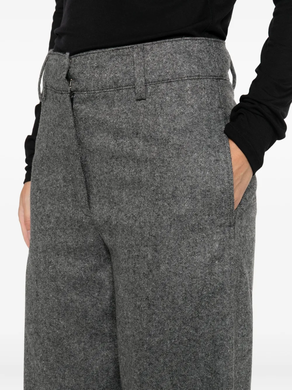 Marc O'Polo Palazzo broek met wijde pijpen Grijs