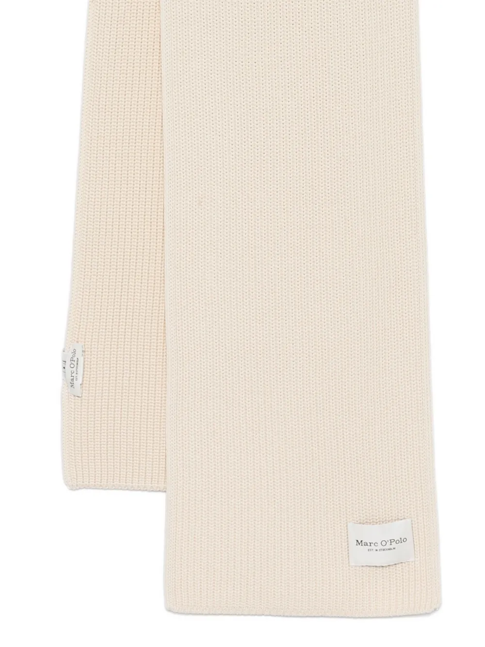 Marc O'polo Ribbed Scarf In Neutral