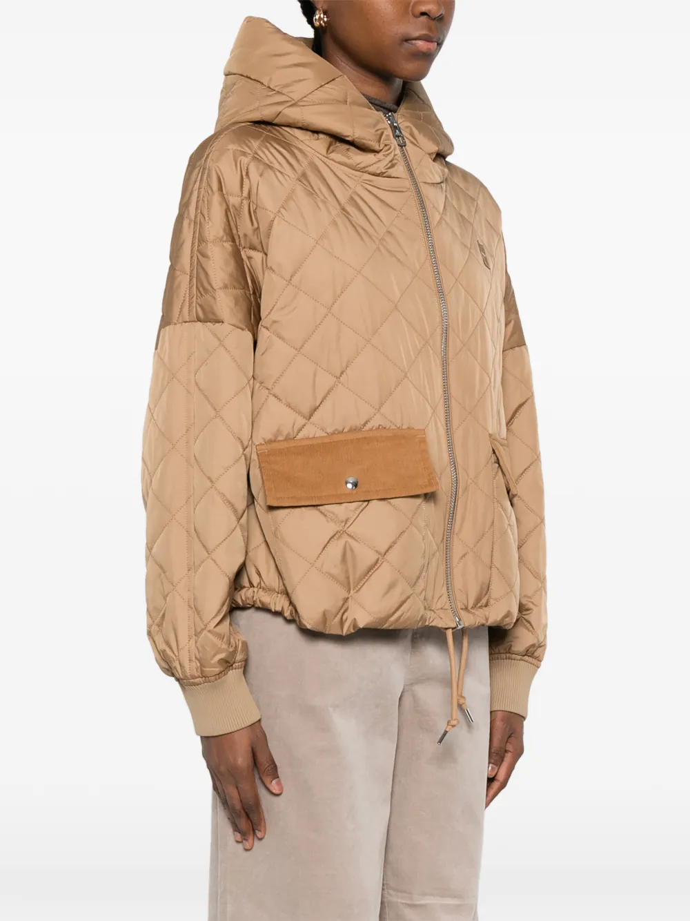  Marc O'polo Quilted Pockets Jacket - Brown 