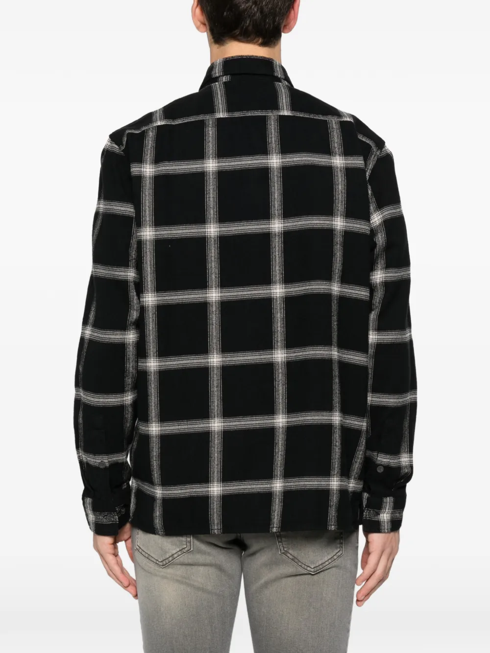 Marc O'polo Checked Black Shirt In Black