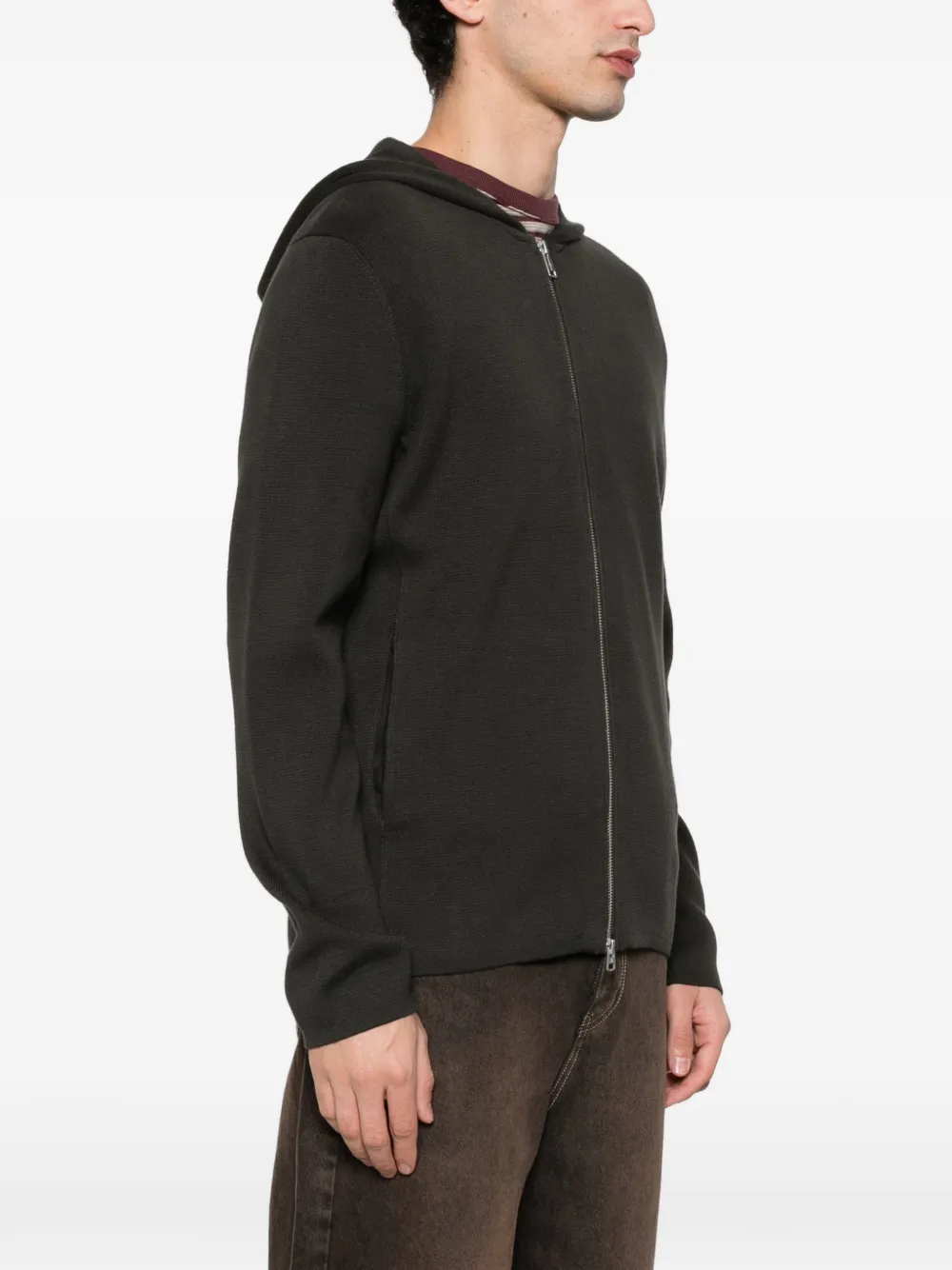 Marc O'Polo Hoodie met rits Groen