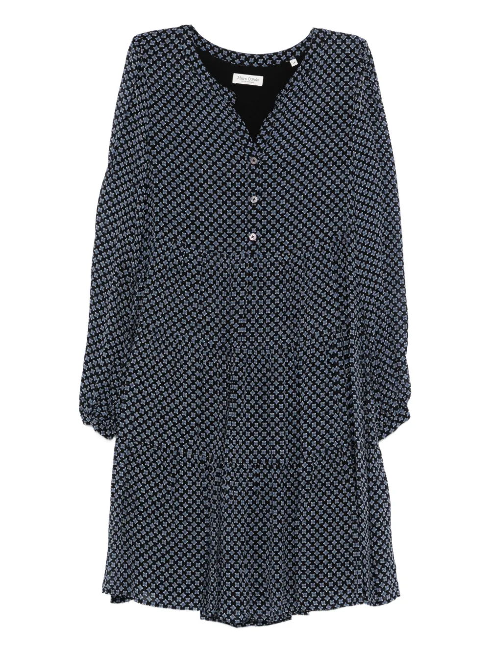 Marc O'Polo button geometric mini dress | Blue | Image 1