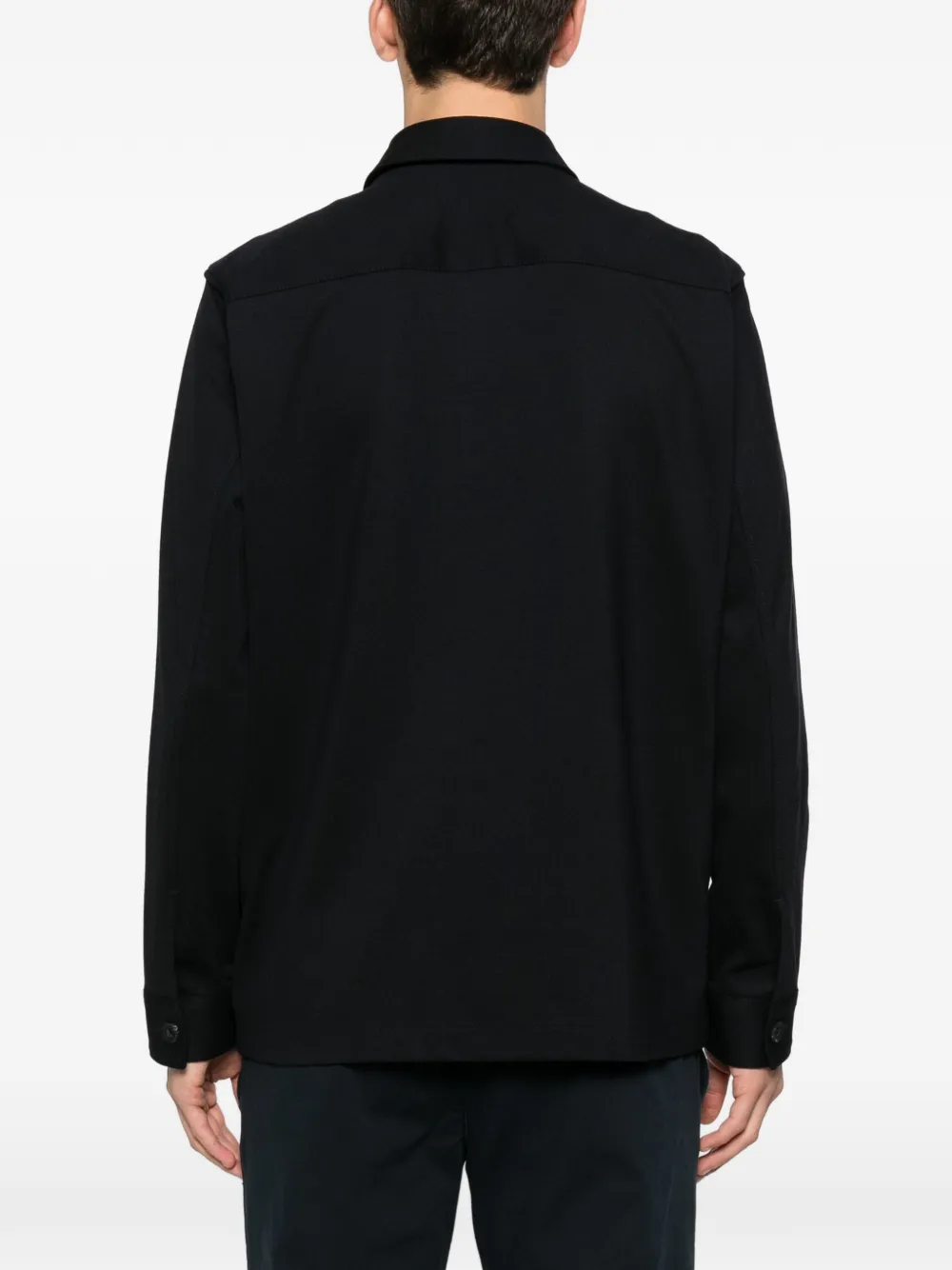 Marc O'Polo Shirtjack met zak en knopen Blauw