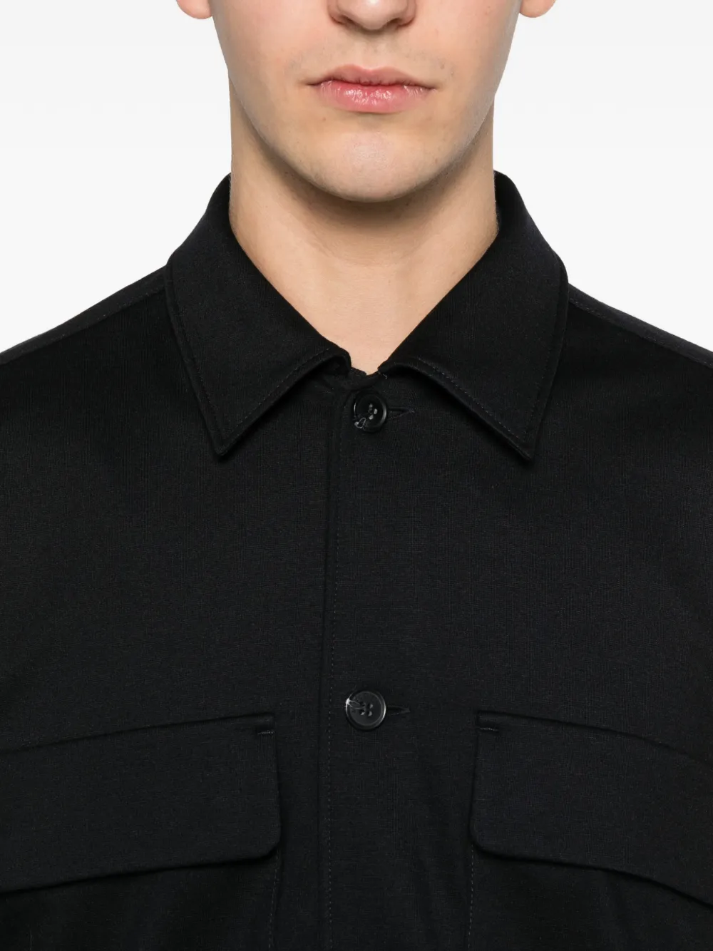 Marc O'Polo Shirtjack met zak en knopen Blauw