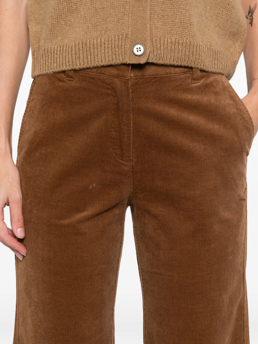 Marc O'Polo Ribfluwelen broek Bruin