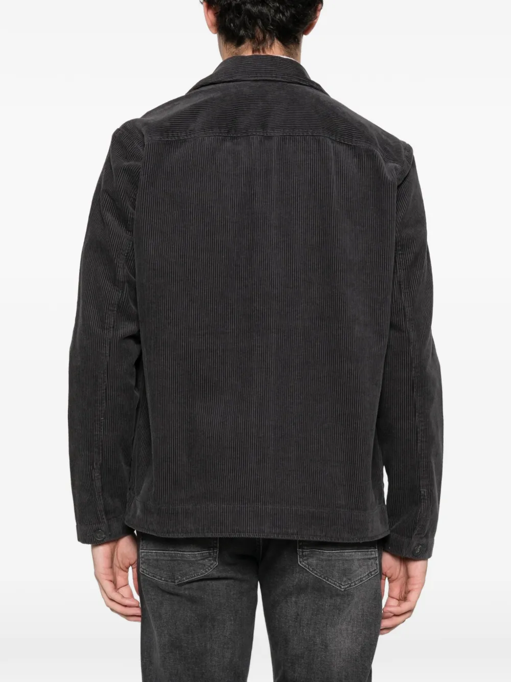 Marc O'polo Pocket Zip-up Overshirt In Black