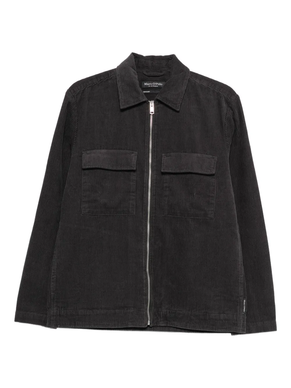 Marc O'Polo pocket zip-up overshirt | Grey | Image 1