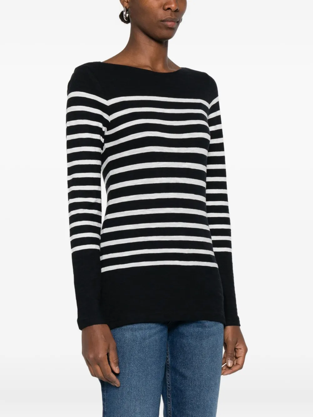 Marc O'polo Striped Long-sleeved Top In Multi