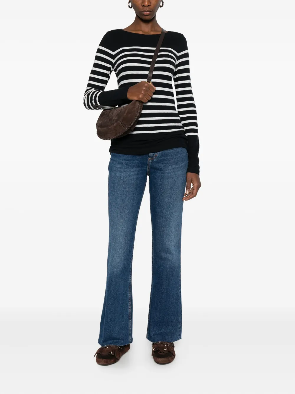 Marc O'polo Striped Long-sleeved Top In Multi