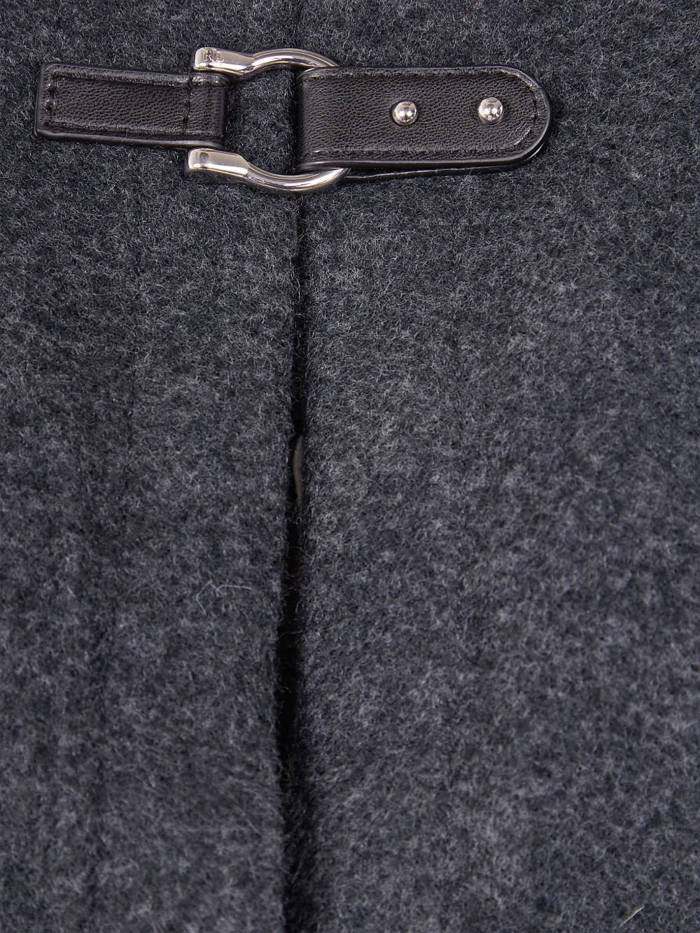 Ralph Lauren Buckle Graphic Coat In Gray