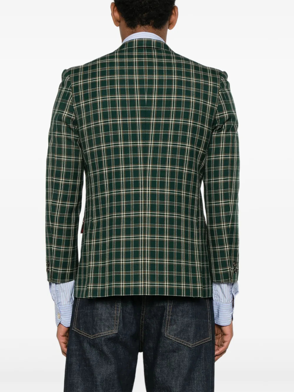 Pre-owned Junya Watanabe 2004 Checked Jacket In Green