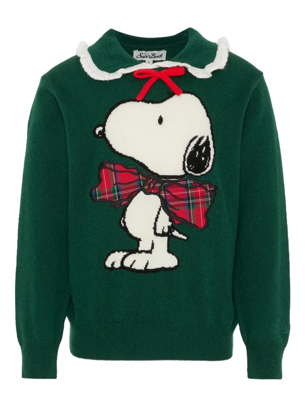 Mc2 Saint Barth X Peanuts Snoopy-patch Sweater In Green