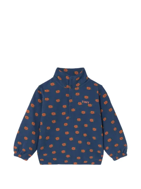 Tiny Cottons printed half-button sweatshirt