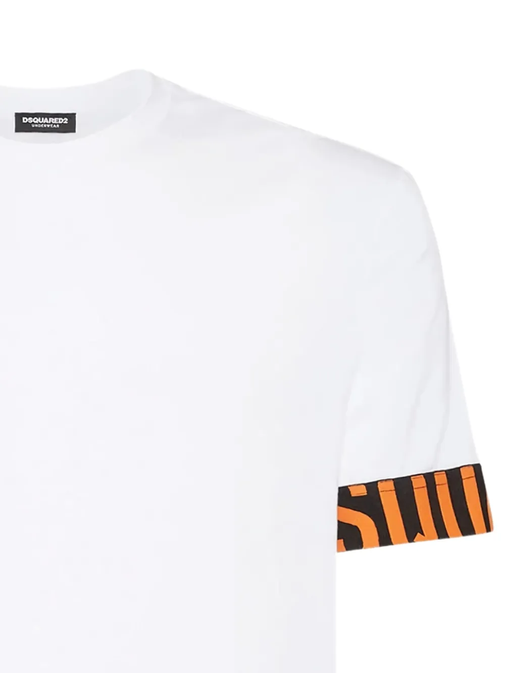 DSQUARED2 striped-sleeve T-shirt - Wit