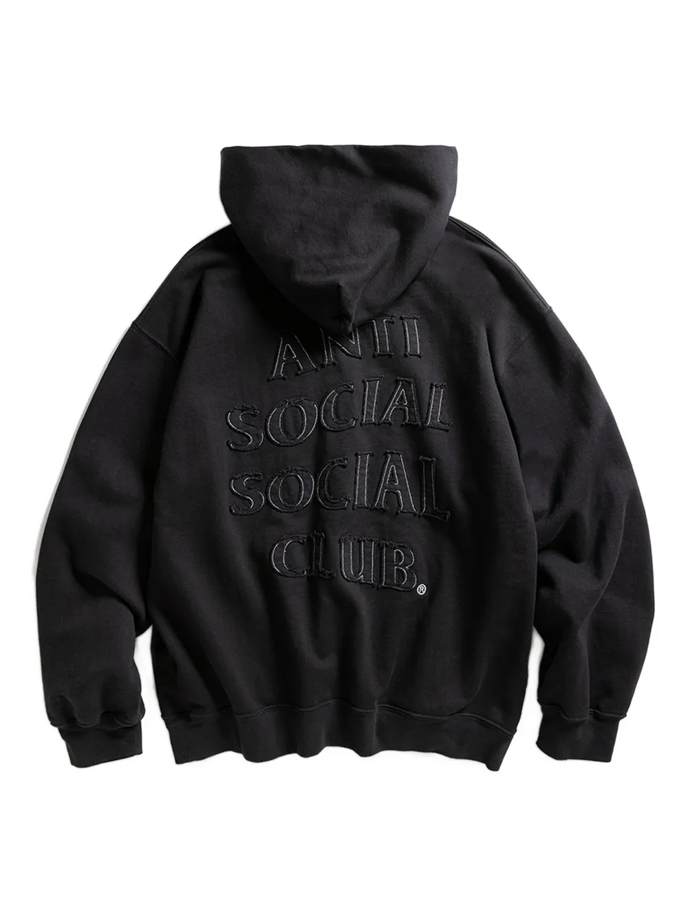 Anti Social Social Club Logo-embroidered Hoodie In Black
