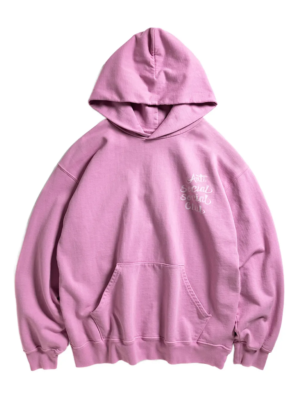 Anti Social Social Club Logo-print Hoodie In Pink