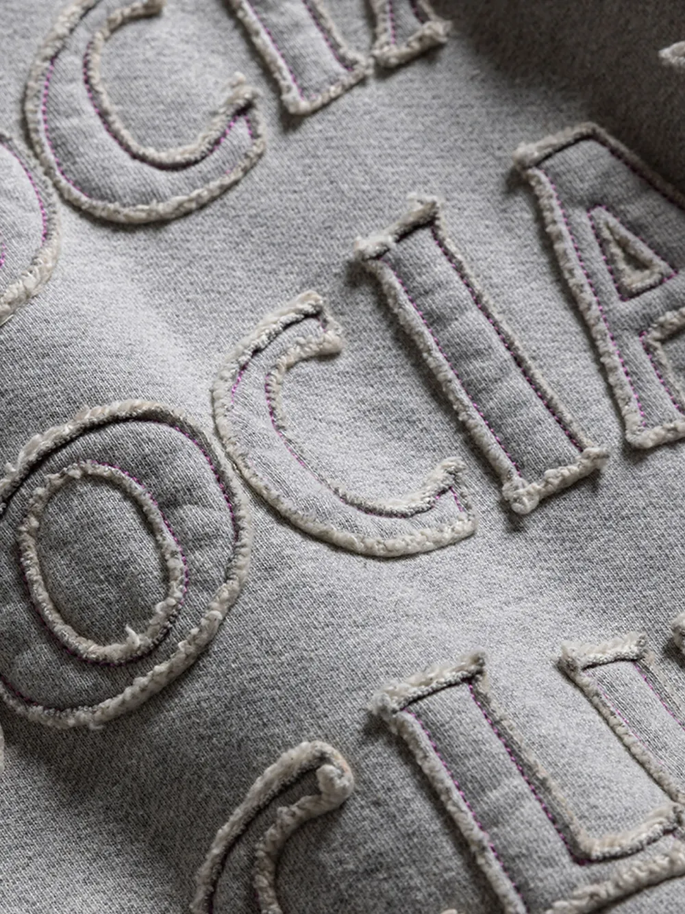 Anti Social Social Club Logo-appliqué Hoodie In Gray