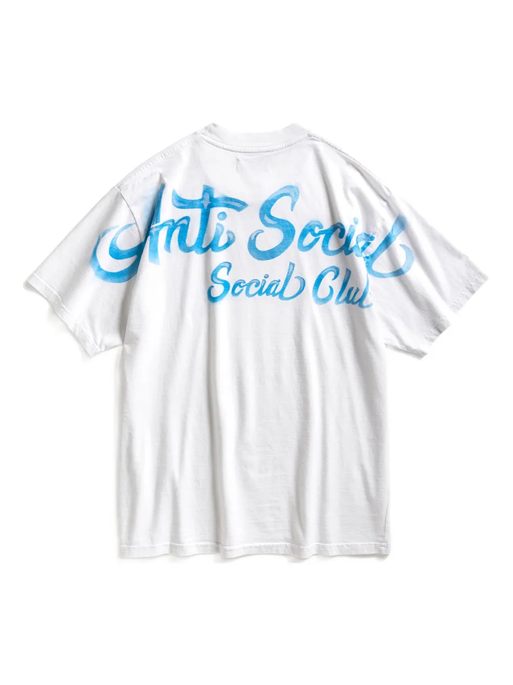 Anti Social Social Club Mens Airbrushed Short-sleeve Cotton T-shirt White In White