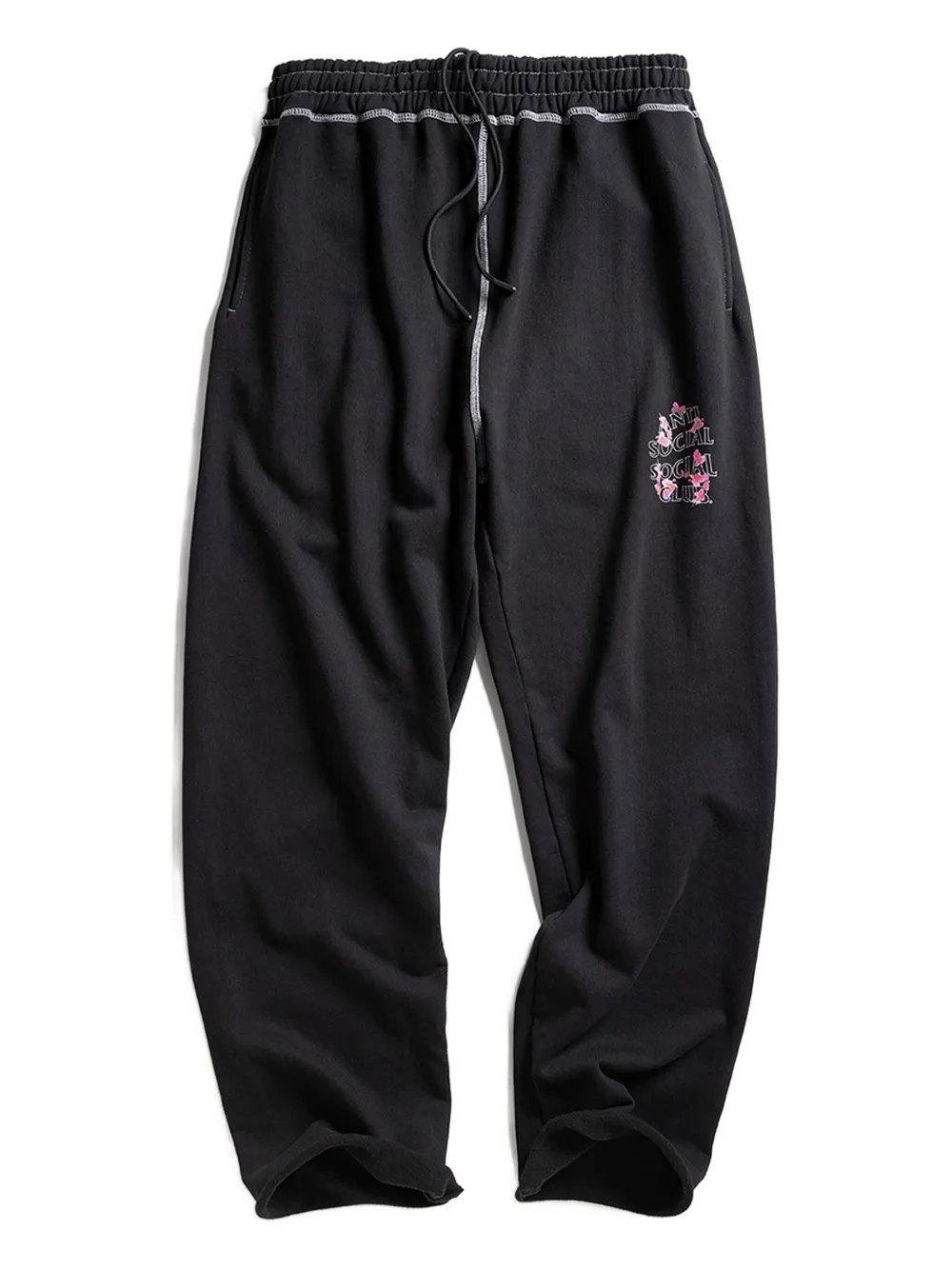 Anti Social Social Club contrast-stitch track pants - Zwart