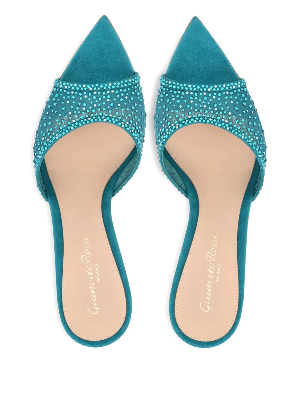 Gianvito Rossi 85 mm Rania verfraaide sandalen met hak Blauw