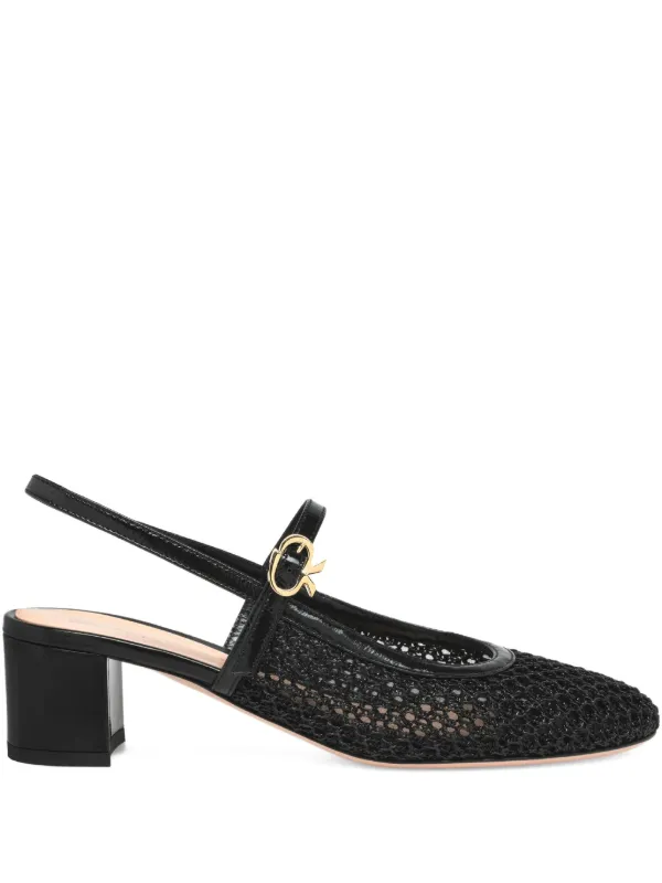 Gianvito Rossi Francoise Slingback Pumps in Black