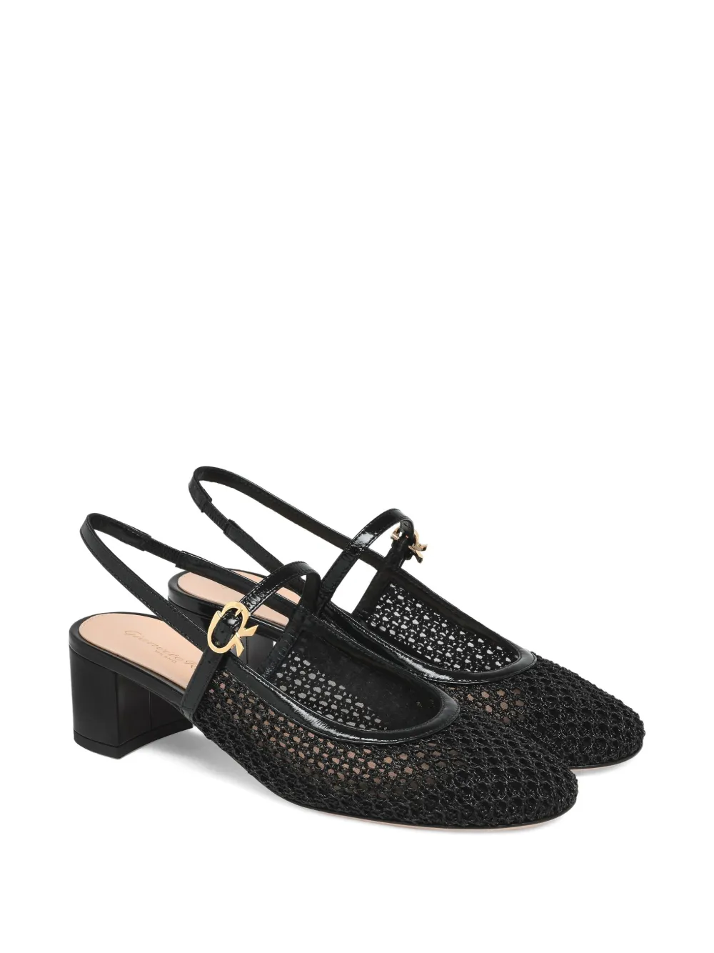 Gianvito Rossi Francoise Buckle-strap Heeled Pumps In Black