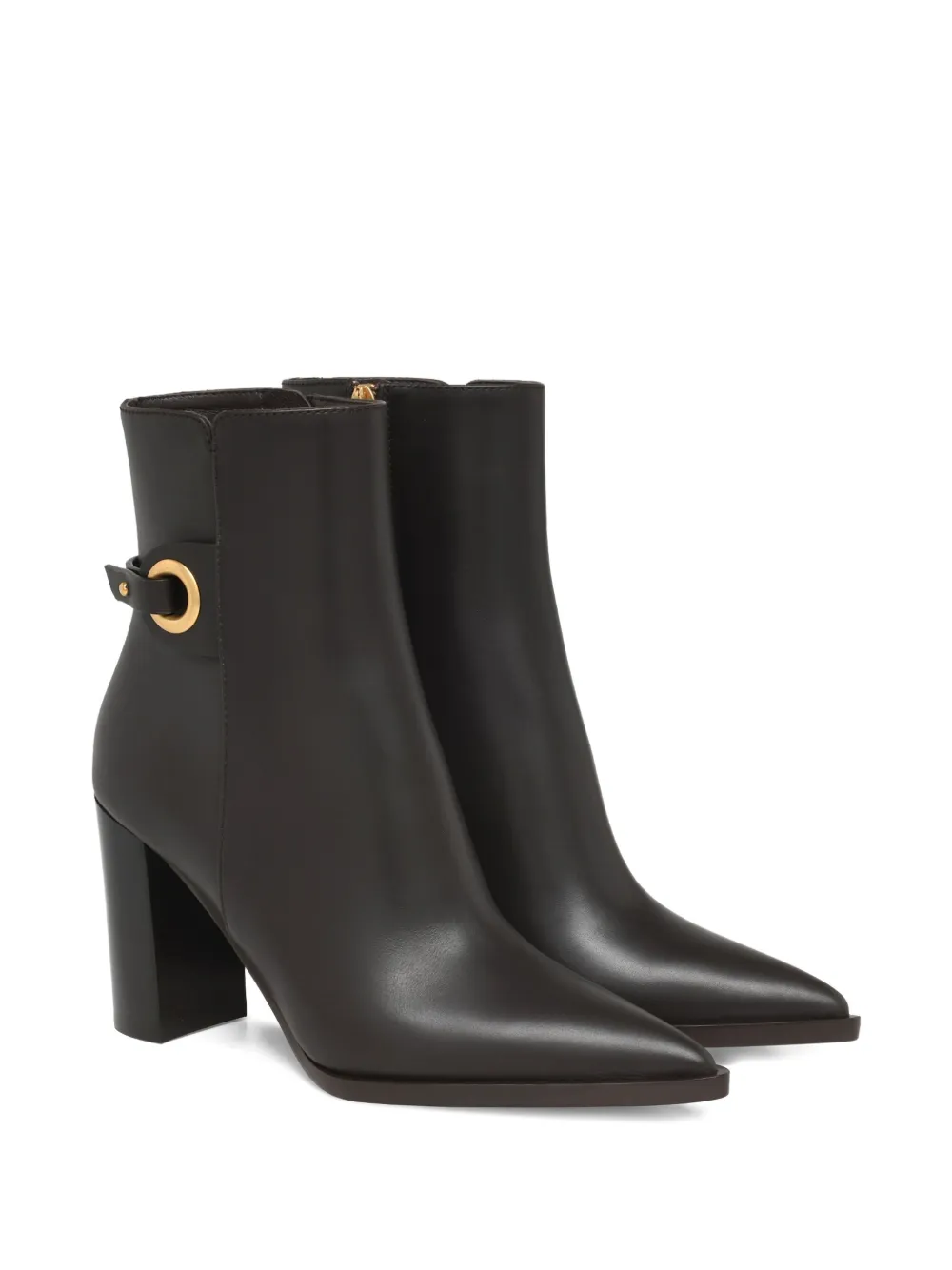 Gianvito Rossi Granada Side-detail Ankle Boots In Brown