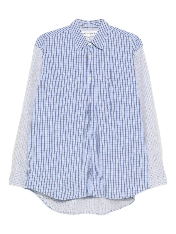 COMME des GARCONS SHIRT ダブルスリーブシャツ ギャルソン Comme Des Garçons Shirt ダブルスリーブ チェック シャツ | ブルー