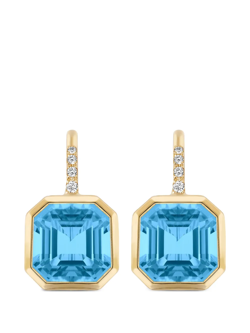 Goshwara Gossip blue topaz earrings - Gold