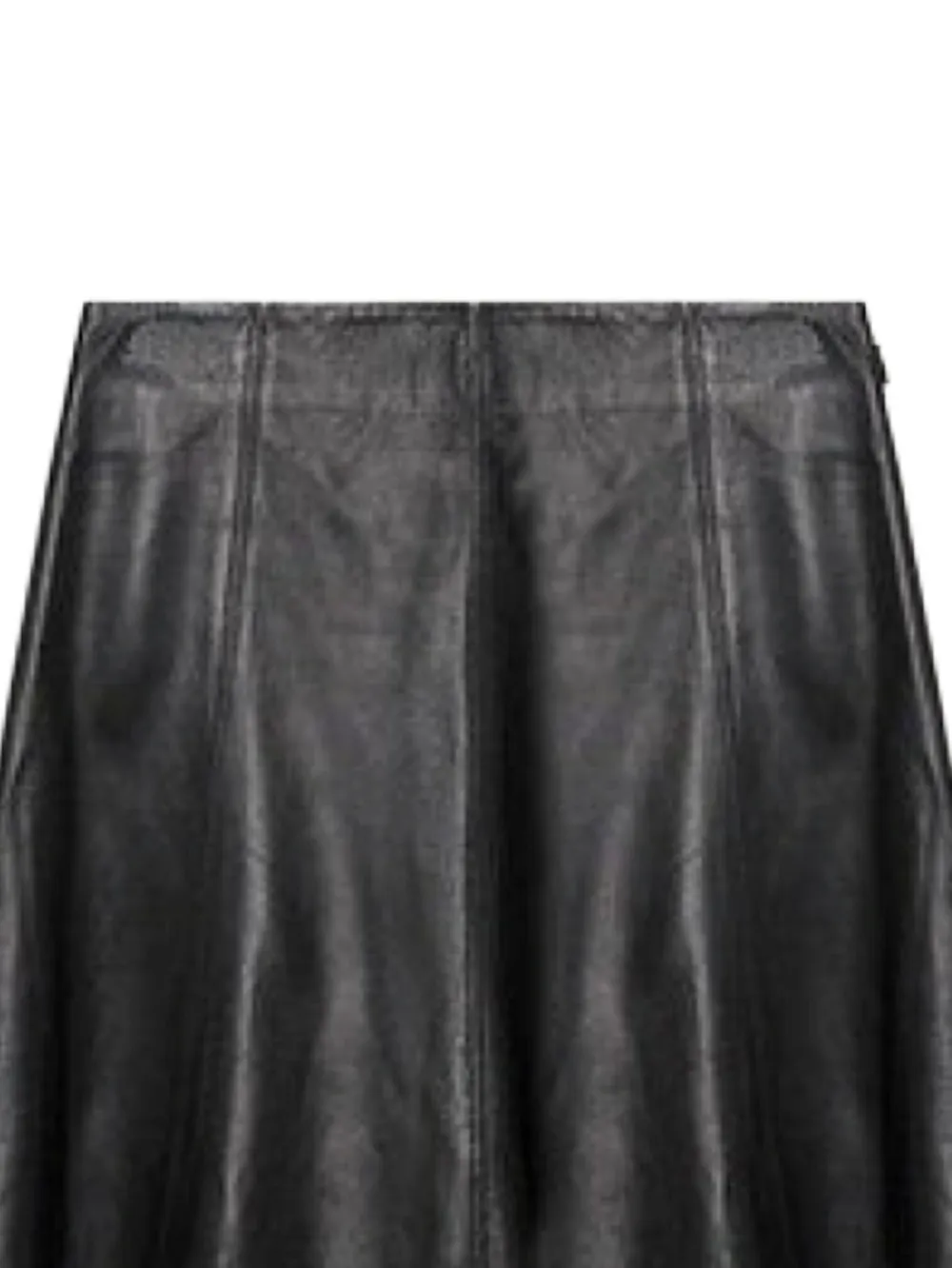 Simkhai Ryma leather midi skirt - Zwart