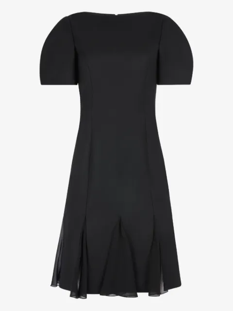 Nina Ricci Vestido mangas curtas com peplum