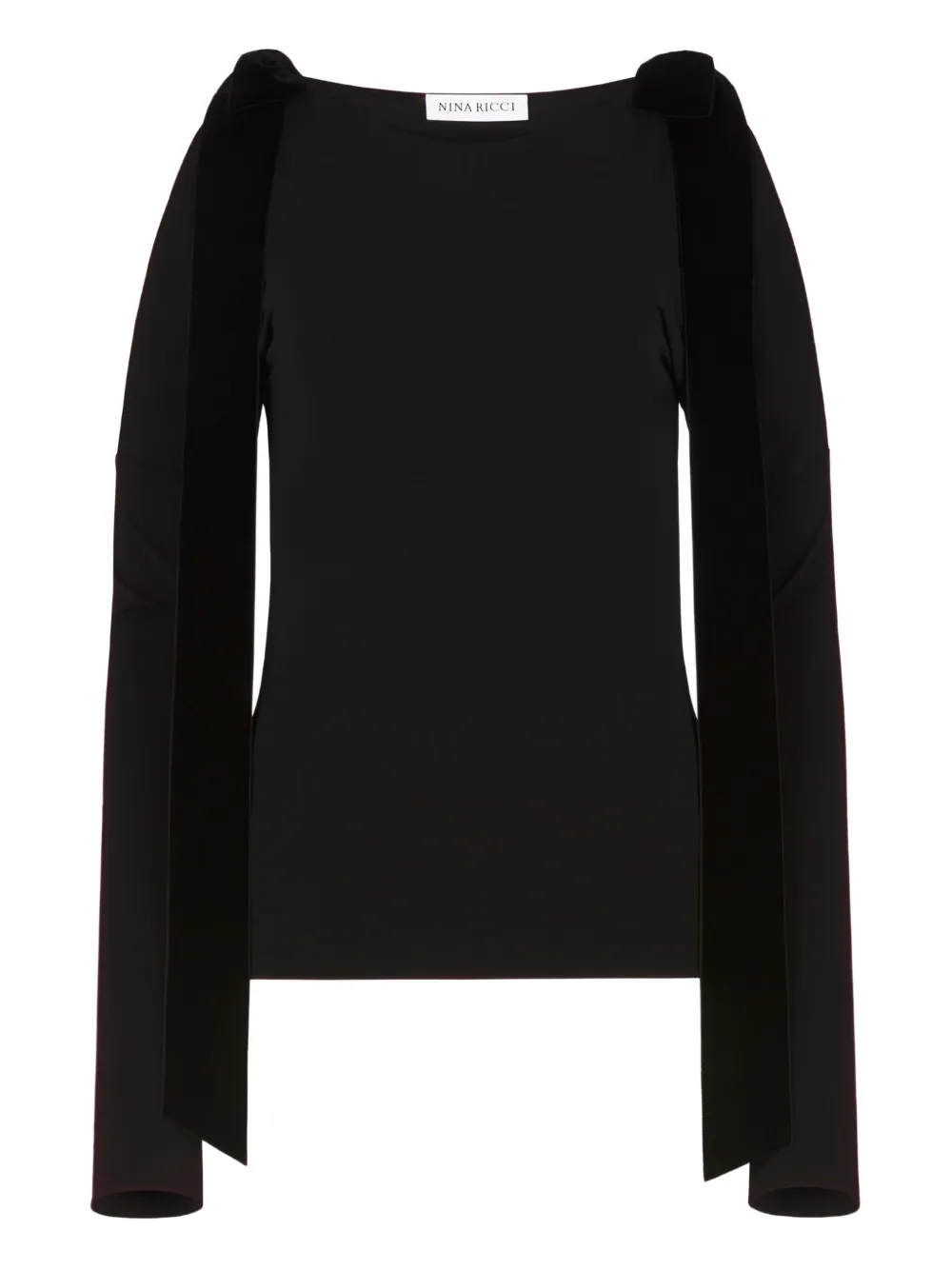 Nina Ricci Top con fiocco - Nero