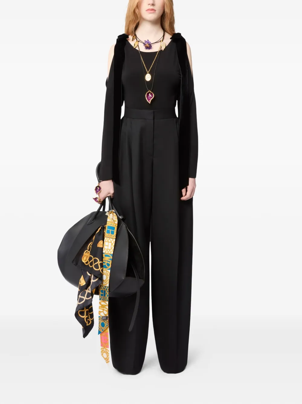 Nina Ricci Top met strikdetail - Zwart