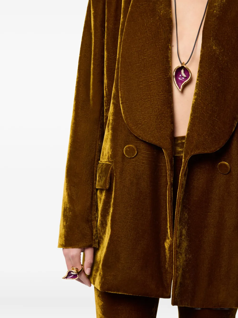 Nina Ricci Fluwelen blazer Bruin