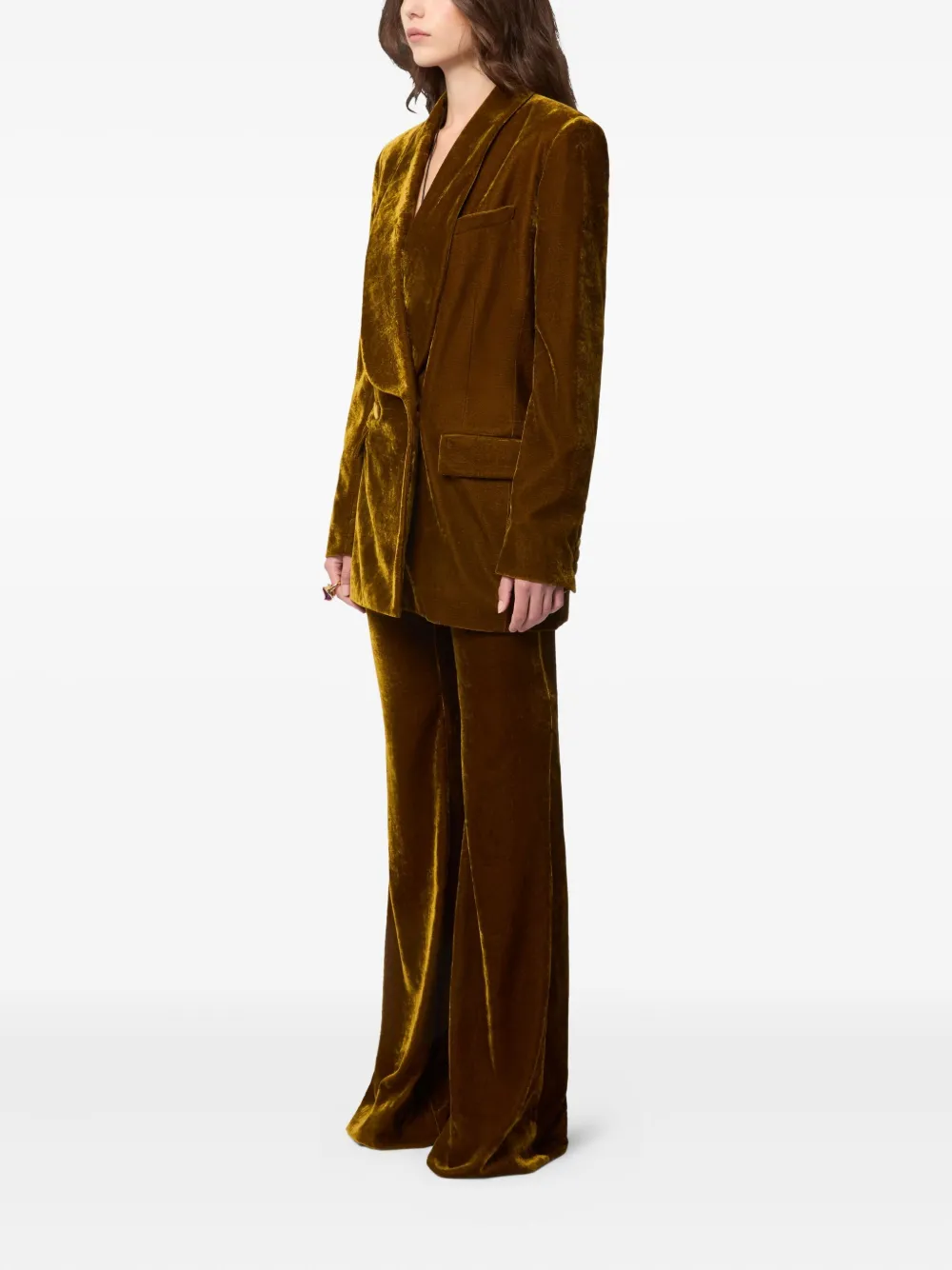Nina Ricci Fluwelen blazer Bruin