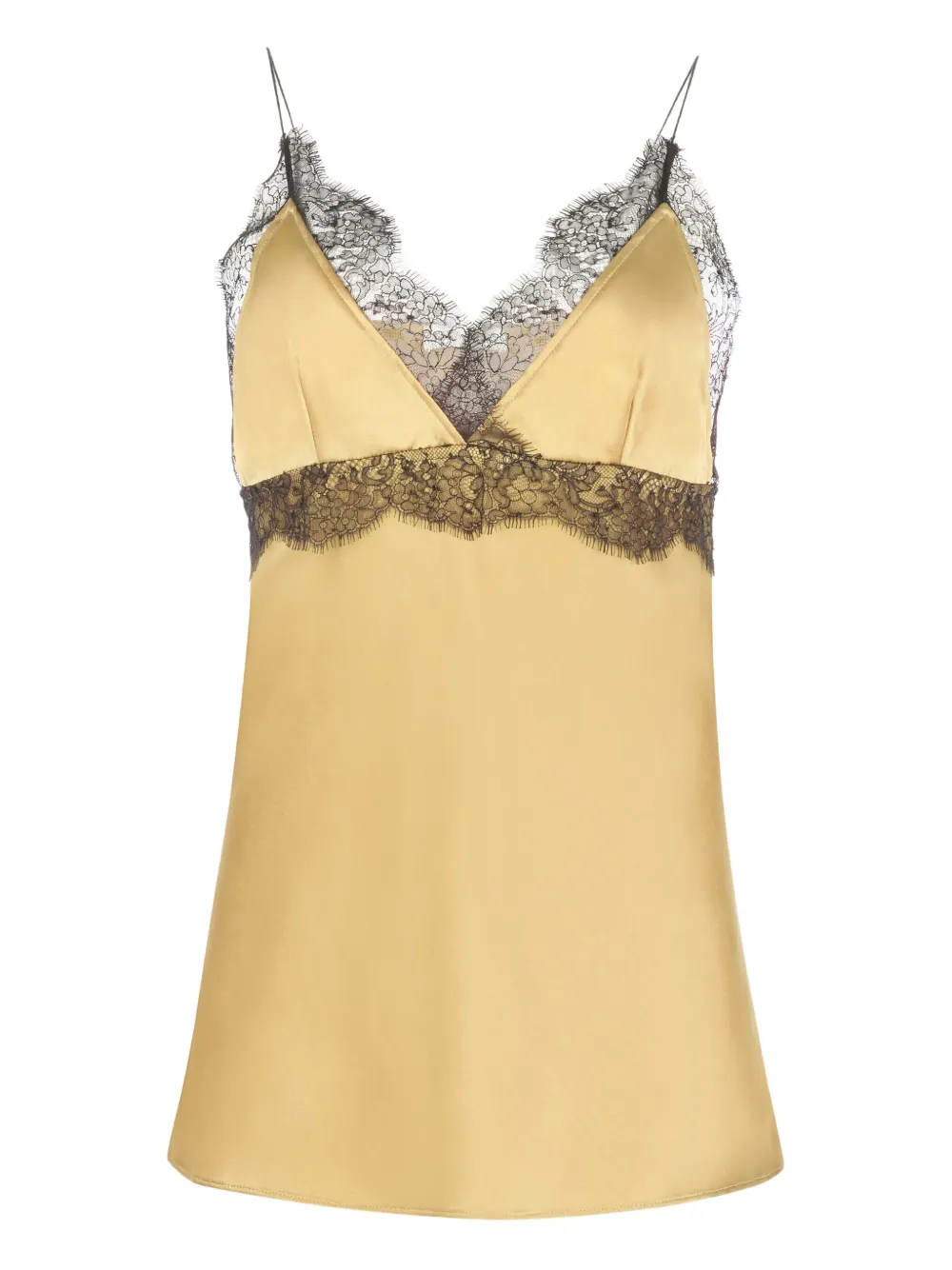 Nina Ricci Seidenoberteil mit V-Ausschnitt - Gold