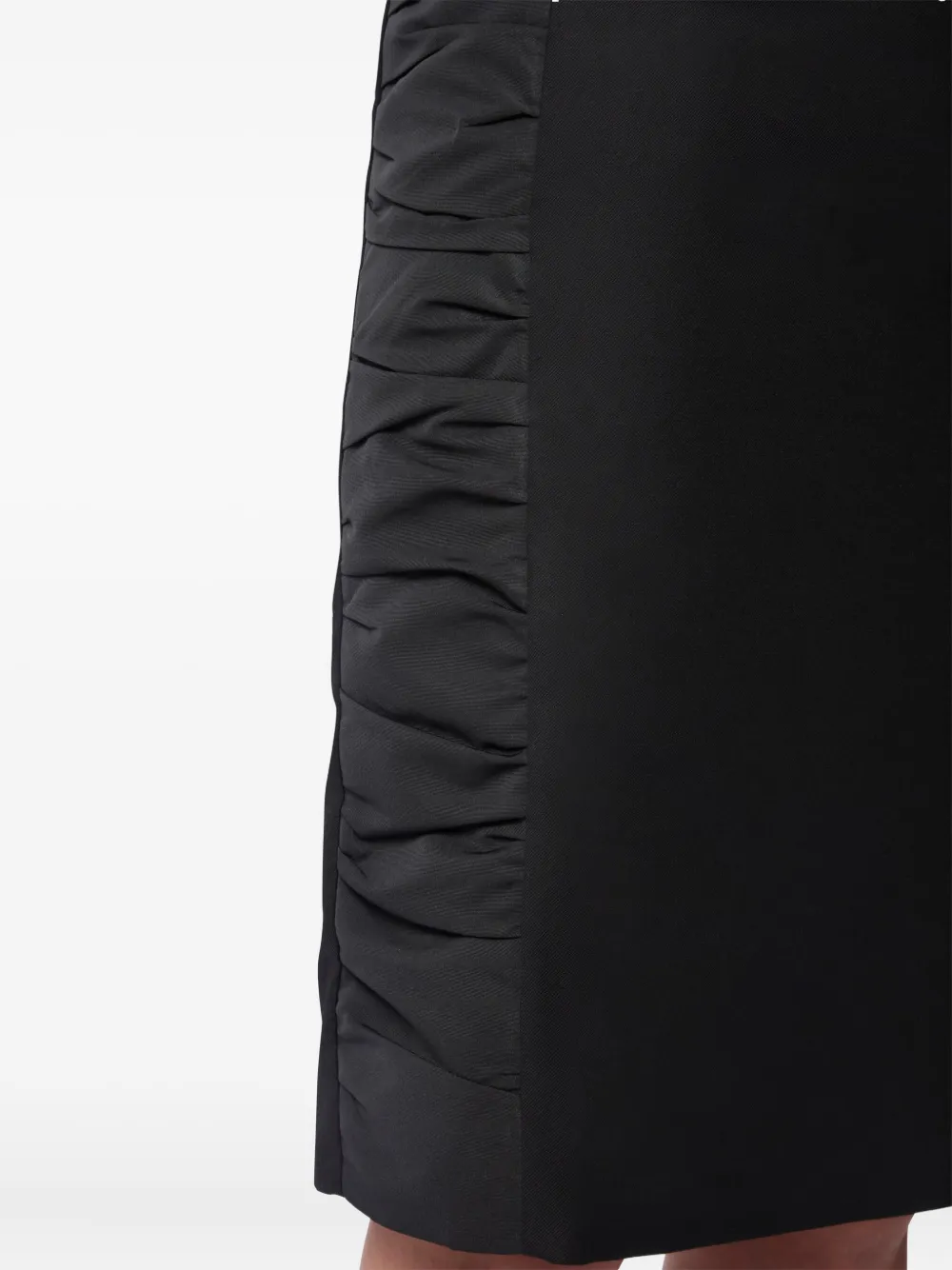 Nina Ricci Wollen midi-rok met ruches Zwart