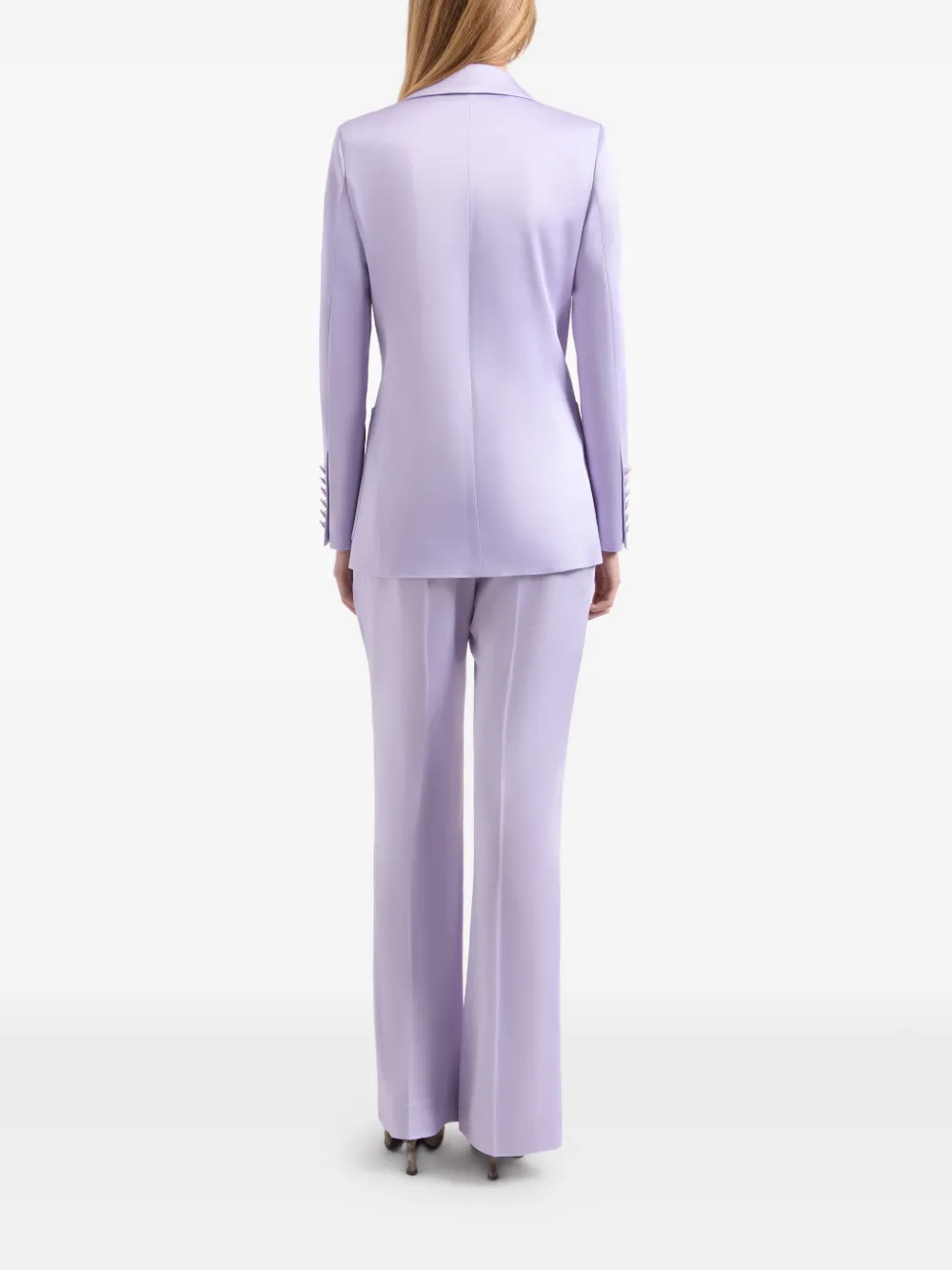 Nina Ricci Flared broek van crêpe-satijn Paars